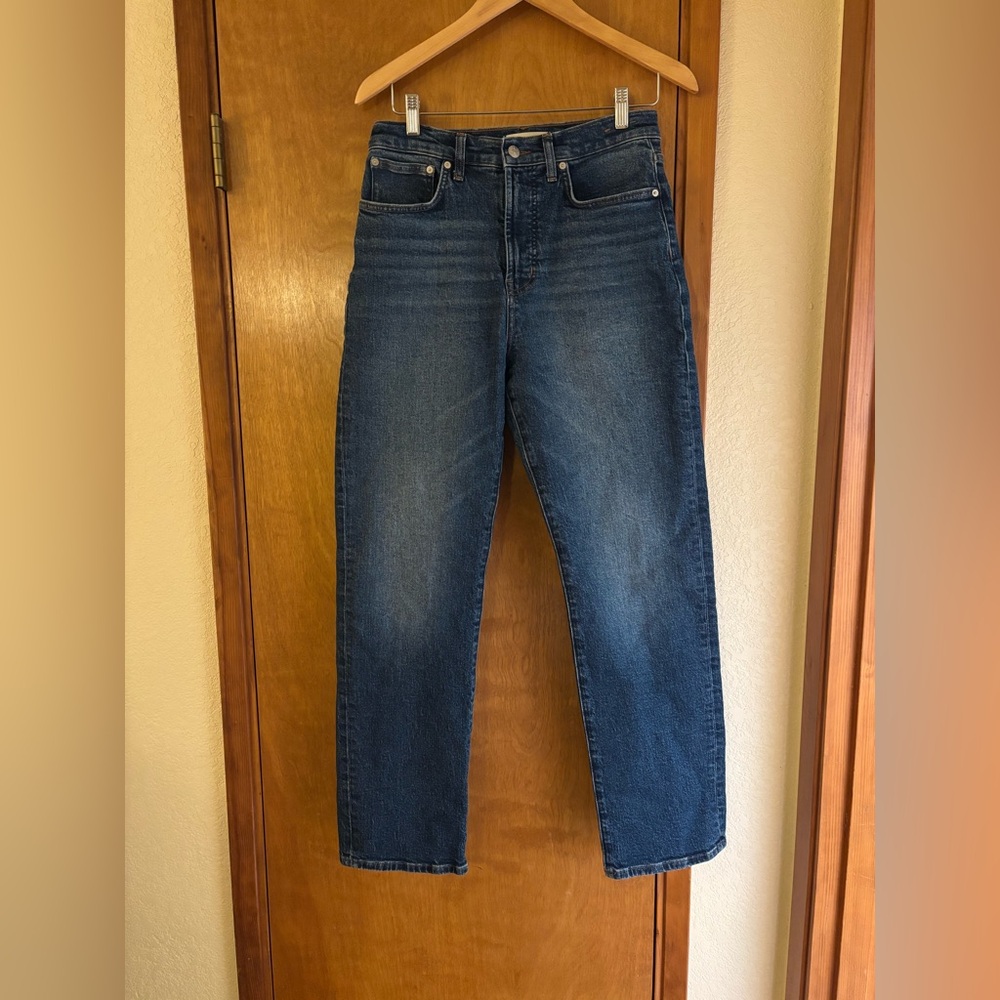 Madewell Women's 90s Straight Leg Blue Jeans - Picture 4 of 11